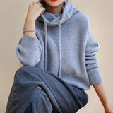 Camille | Pull à capuche en tricot pour femme en laine douce