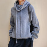 Camille | Pull à capuche en tricot pour femme en laine douce