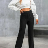 Sophie | Pantalon Taille Haute Extensible pour Femme – Poches Latérales Chic