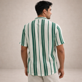 Noham | Chemise en Lin à Rayures Élégantes