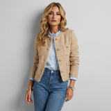 Évelyne | Veste en tweed pour femme à coupe courte