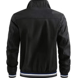 Théodore | Veste Décontractée Unie à Col Montant pour Mi-Saison