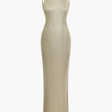 Virellia | Robe Maxi Dos Nu Scintillante