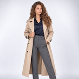 Suzanne | Trench long élégant à double boutonnage