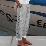 Jan | Pantalon Rayé Taille Élastique Confortable