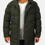 Isabelle | Parka d’hiver longue à capuche ajustable et col montant