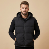 Clément | Gilet matelassé sans manches à capuche