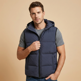 Clément | Gilet matelassé sans manches à capuche