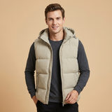 Clément | Gilet matelassé sans manches à capuche