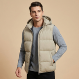 Clément | Gilet matelassé sans manches à capuche