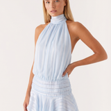 Victoire | Robe Mini Plissée Dos Ouvert