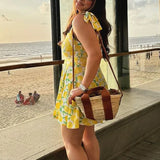 Théane | Robe d’été fluide à imprimé citron