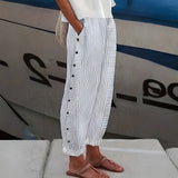 Jan | Pantalon Rayé Taille Élastique Confortable