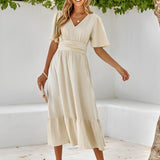 Talyne | Robe Maxi Portefeuille à Ceinture Ajustable