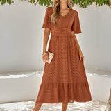 Talyne | Robe Maxi Portefeuille à Ceinture Ajustable