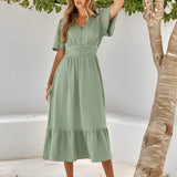 Talyne | Robe Maxi Portefeuille à Ceinture Ajustable