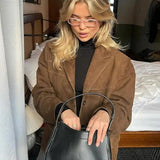 Claire | Veste en daim oversize pour femme élégante