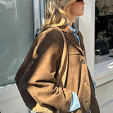 Claire | Veste en daim oversize pour femme élégante