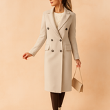 Camille | Manteau long pour femme à double boutonnage