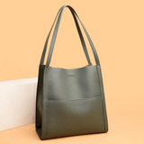 Manon | Sac à main en cuir pour femmes avec grand compartiment et poche extérieure