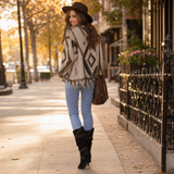Isaline | Bottes hautes femme en cuir synthétique à sangles cloutées