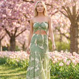 Althéa | Robe Maxi Femme à Imprimé Tropical Élégant