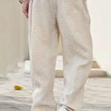 Enguerrand | Pantalon en Lin Homme à Coupe Ample et Taille Élastique