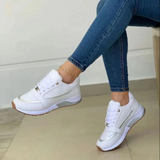 Noémie | Baskets en cuir pour femmes avec semelle blanche confortable