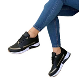 Noémie | Baskets en cuir pour femmes avec semelle blanche confortable