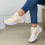 Noémie | Baskets en cuir pour femmes avec semelle blanche confortable
