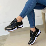 Noémie | Baskets en cuir pour femmes avec semelle blanche confortable