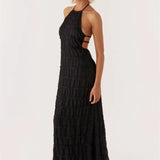 Coralie | Robe Maxi Élégante à Dos Nu Fluide