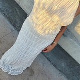 Coralie | Robe Maxi Élégante à Dos Nu Fluide