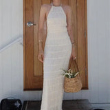 Coralie | Robe Maxi Élégante à Dos Nu Fluide