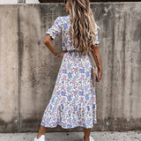 Isalune | Robe d'été à motifs floraux légère et fluide