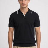 Bastien | Polo Homme à Col Tricoté Contrasté