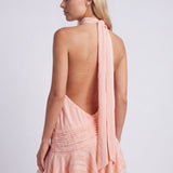 Victoire | Robe Mini Plissée Dos Ouvert