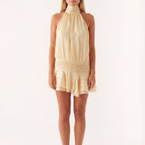 Victoire | Robe Mini Plissée Dos Ouvert