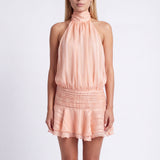 Victoire | Robe Mini Plissée Dos Ouvert