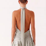 Victoire | Robe Mini Plissée Dos Ouvert