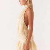 Victoire | Robe Mini Plissée Dos Ouvert