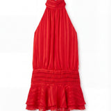 Victoire | Robe Mini Plissée Dos Ouvert