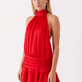 Victoire | Robe Mini Plissée Dos Ouvert
