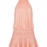 Victoire | Robe Mini Plissée Dos Ouvert