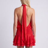 Victoire | Robe Mini Plissée Dos Ouvert
