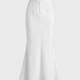 Noreviane | Jupe Maxi Taille Haute à Silhouette Évasée