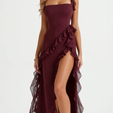 Laura | Robe maxi élégante avec volants