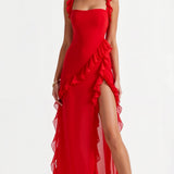 Laura | Robe maxi élégante avec volants