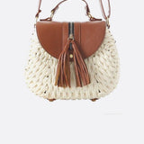 Victoire | Sac bandoulière en paille à franges