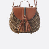 Victoire | Sac bandoulière en paille à franges